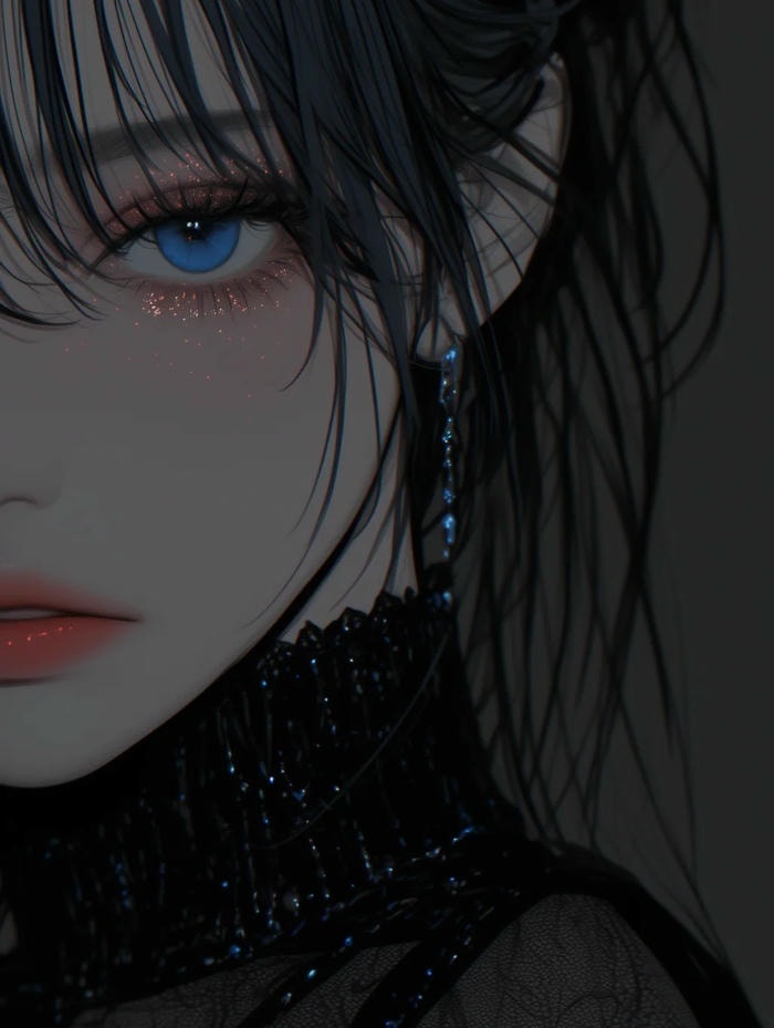 Hình anime nữ cá tính ánh mắt lạnh