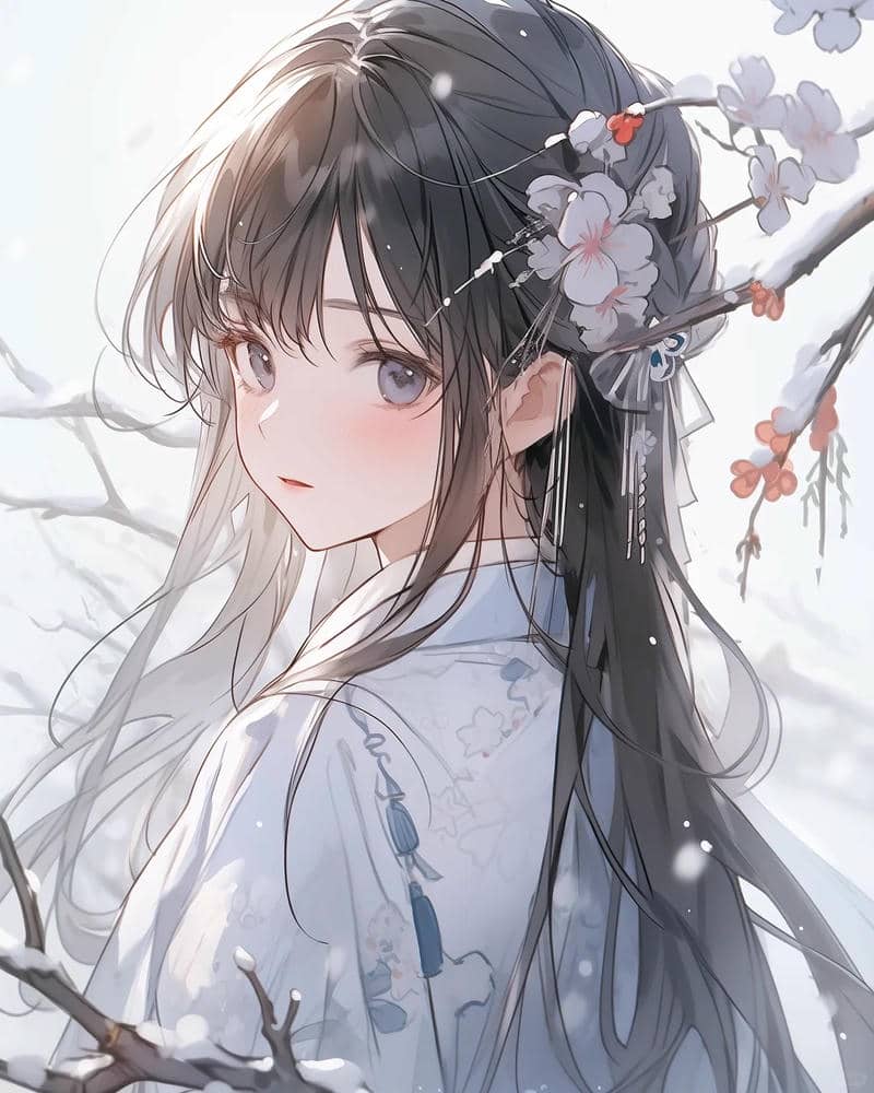 Hình anime nữ cổ trang thanh tao