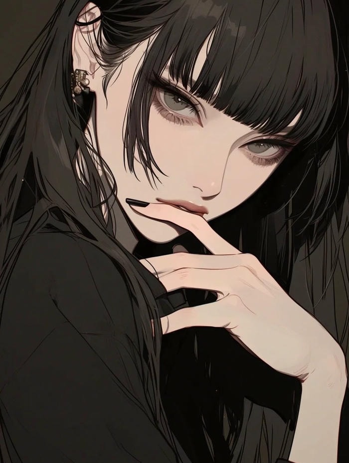 Hình anime nữ lạnh lùng đầy khí chất