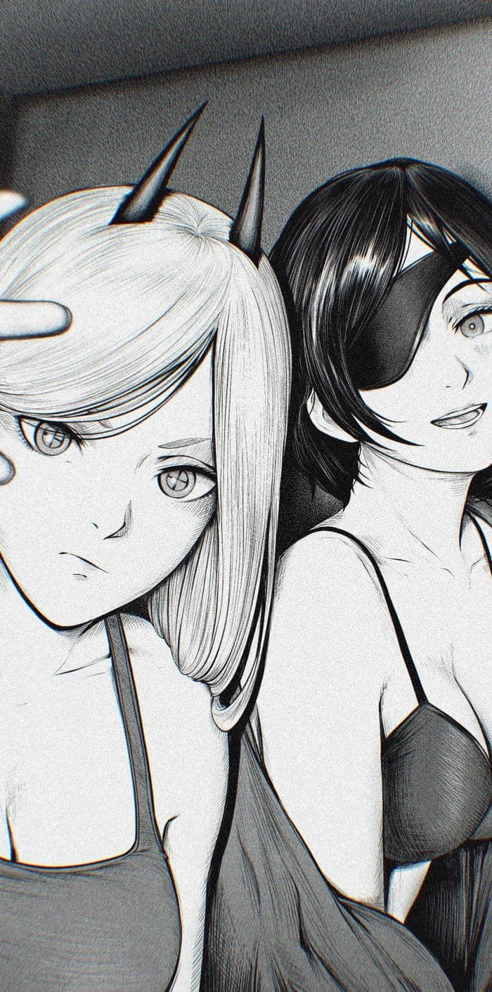 Hình anime nữ trắng đen mang chiều sâu