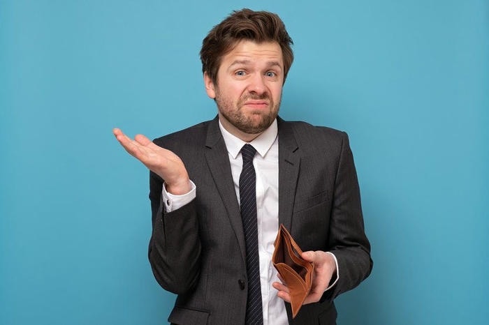 Hình meme ví rỗng ngẫu hứng