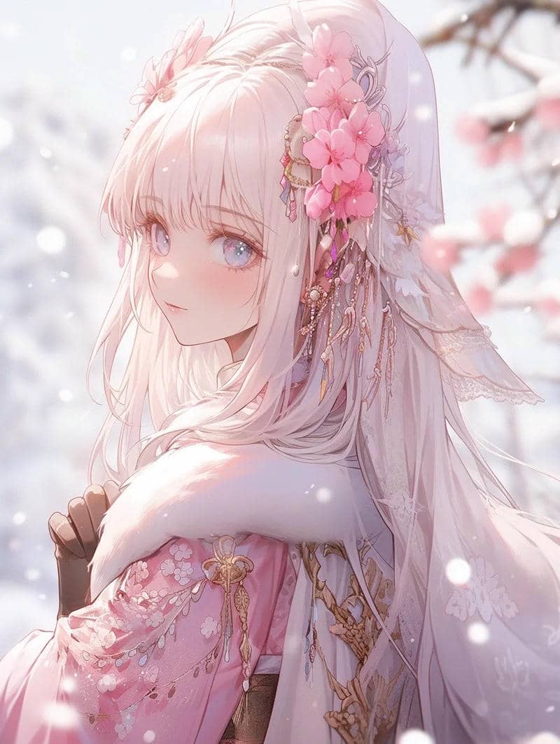 Nhân vật anime nữ cổ trang cổ kính