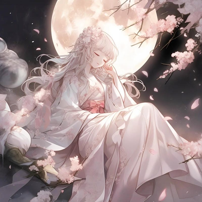 Nhân vật anime nữ cổ trang tinh khôi