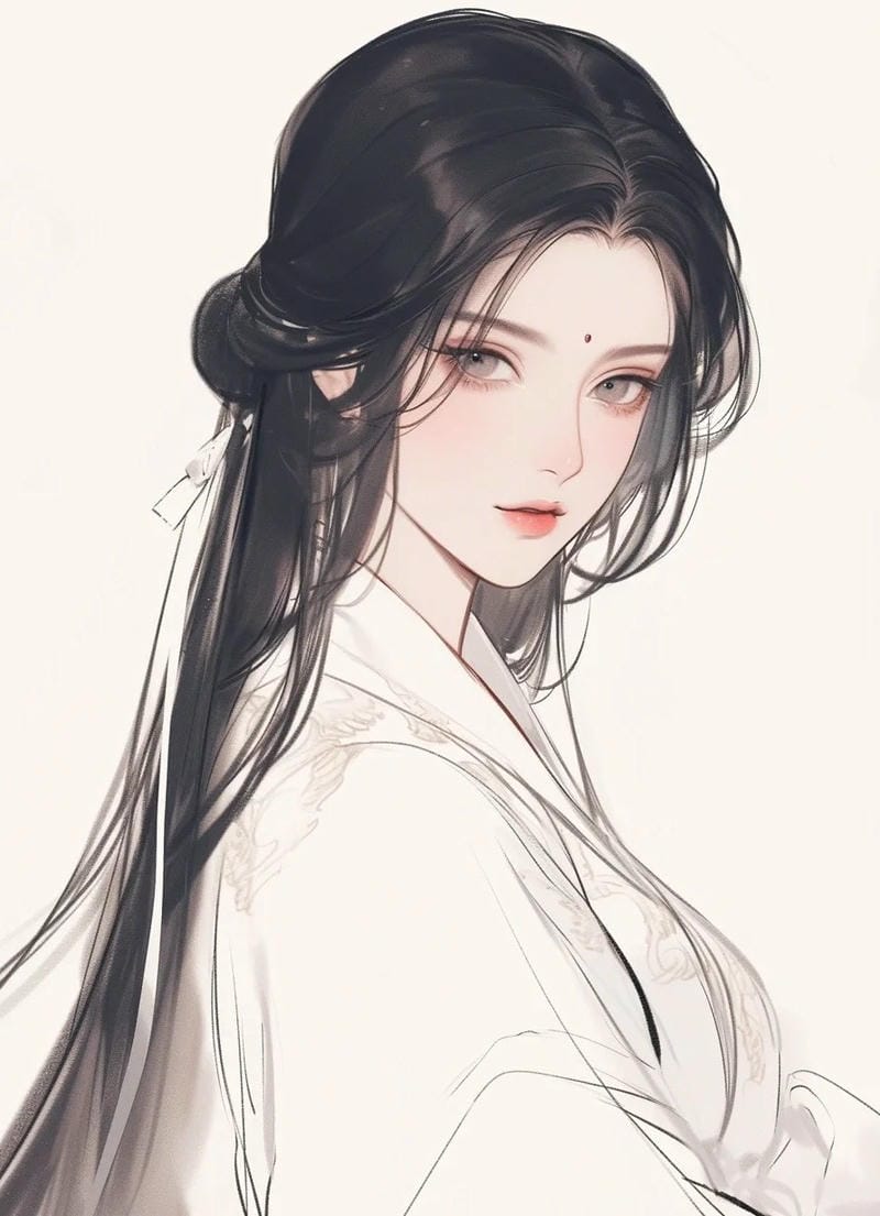 Nhân vật anime nữ cổ trang trang nghiêm