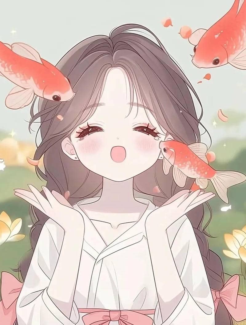 Nhân vật anime nữ cổ trang trang nhã