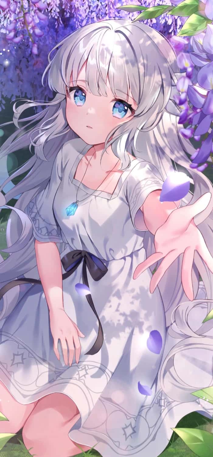 ảnh anime girl tóc dài cute