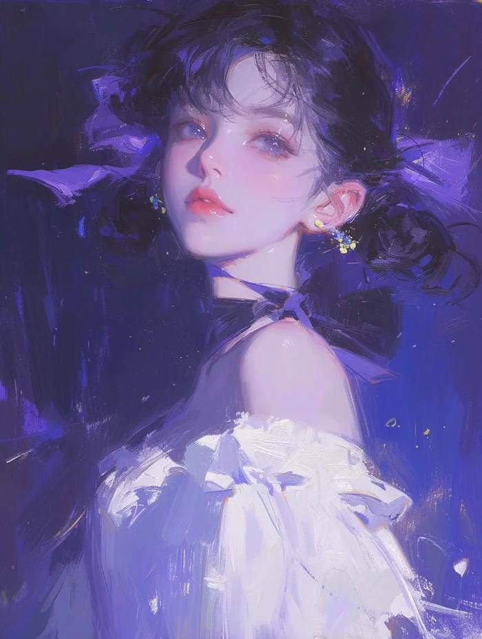 ảnh anime nữ ánh mắt buồn