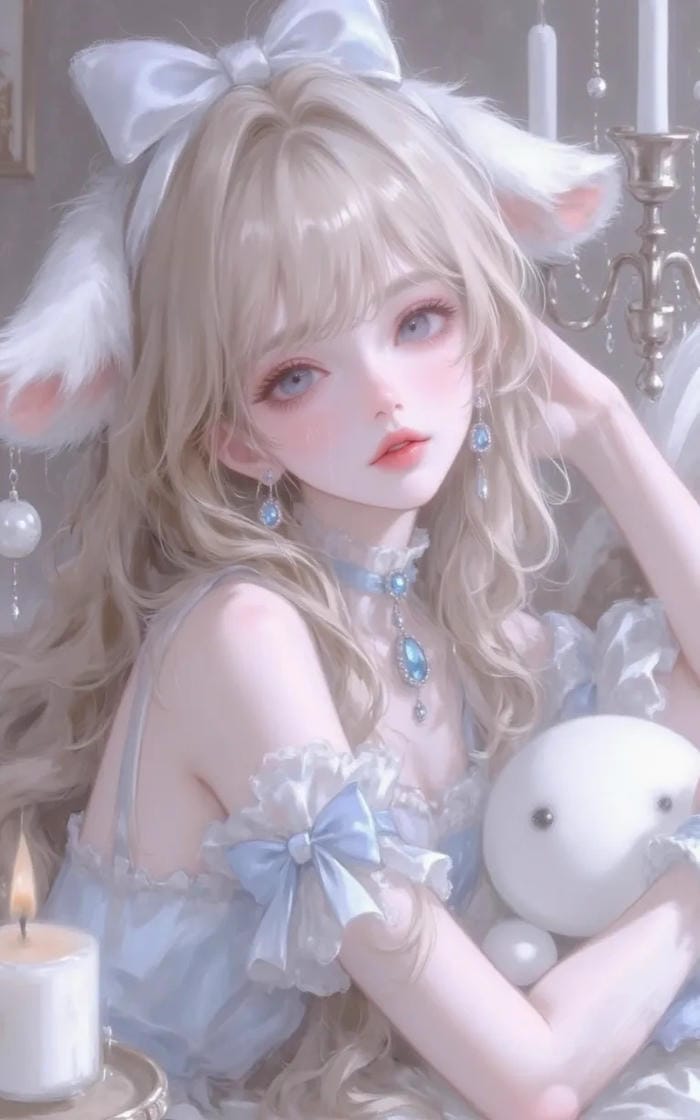 ảnh anime nữ ngồi một mình