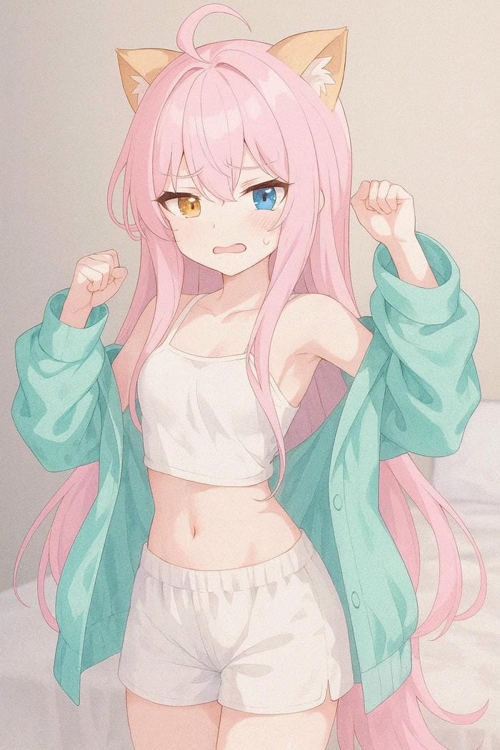 ảnh anime nữ tóc hồng tức giận