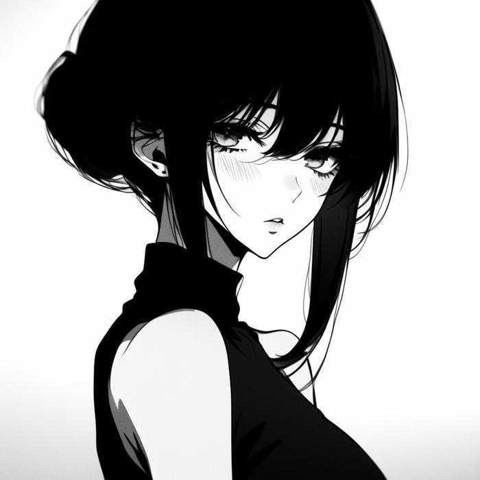 ảnh avatar trắng đen minimal