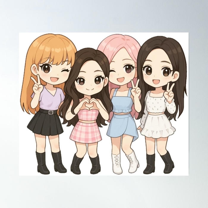 ảnh blackpink chibi dễ thương vô đối
