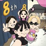 ảnh chibi sinh nhật blackpink cute