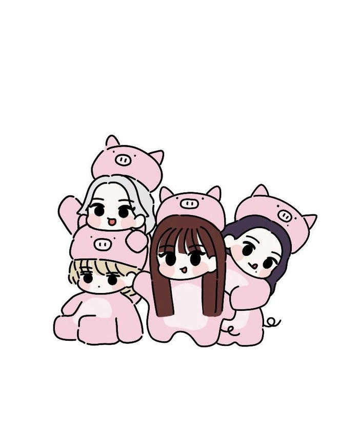 ảnh tạo hình blackpink chibi ngộ nghĩnh