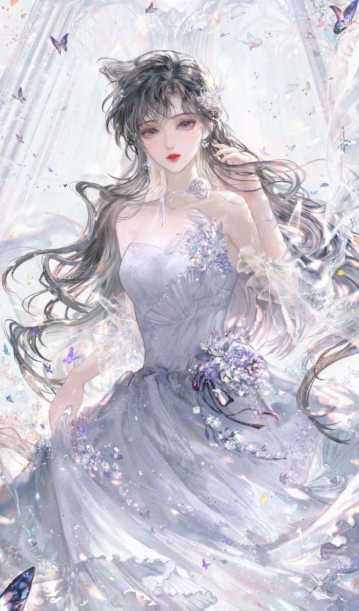 anime girl emotional art