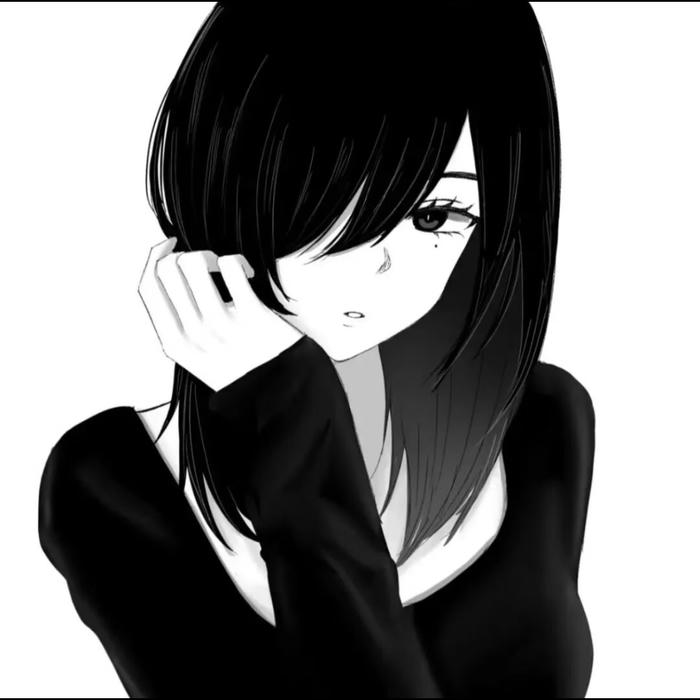 avatar đen trắng anime