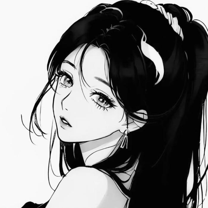 avatar đen trắng chất