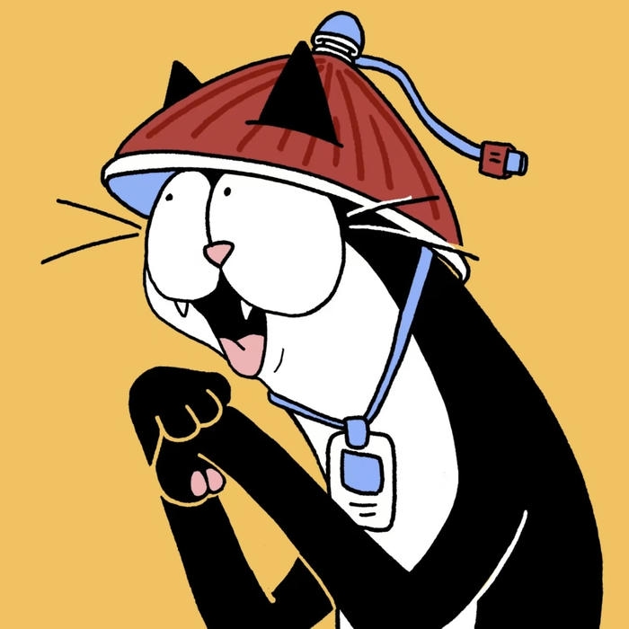 avatar mèo biểu cảm trống rỗng