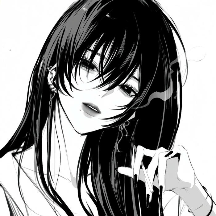 avatar trắng đen soft