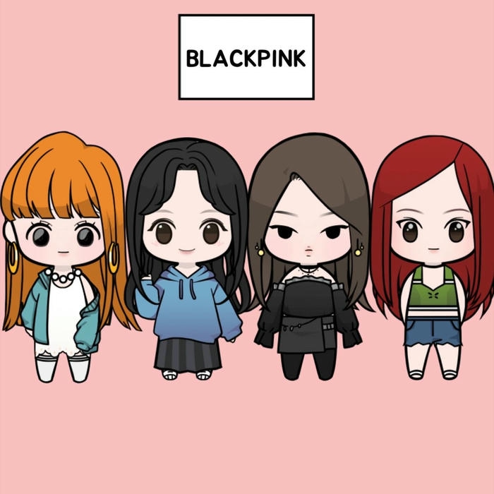 hình ảnh blackpink chibi đáng yêu