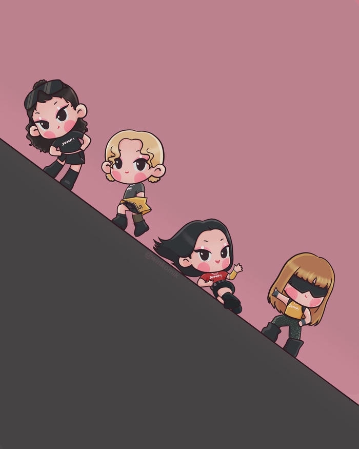 hình ảnh blackpink chibi nghệ thuật chibi