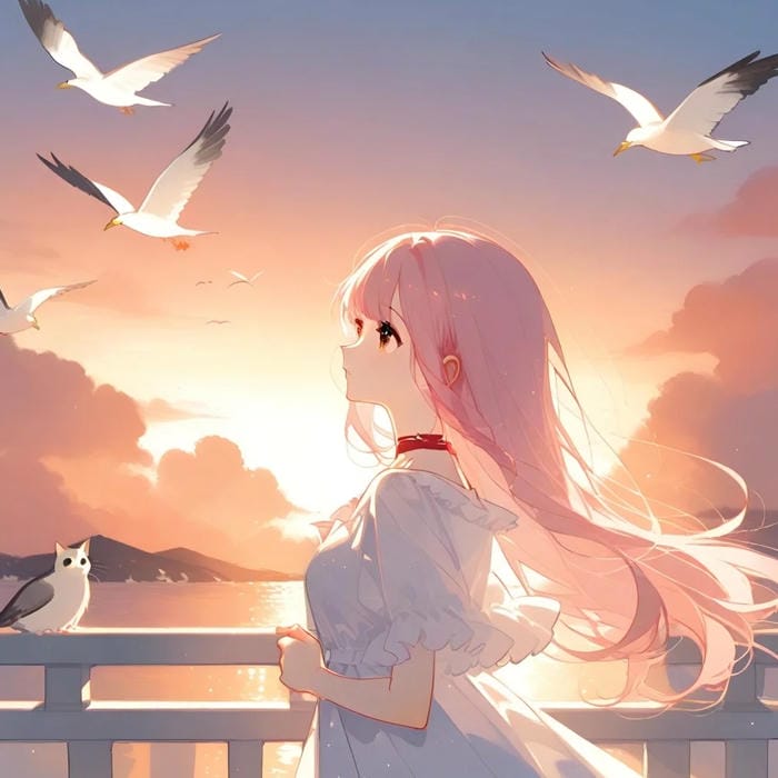 hình anime girl buồn nhẹ