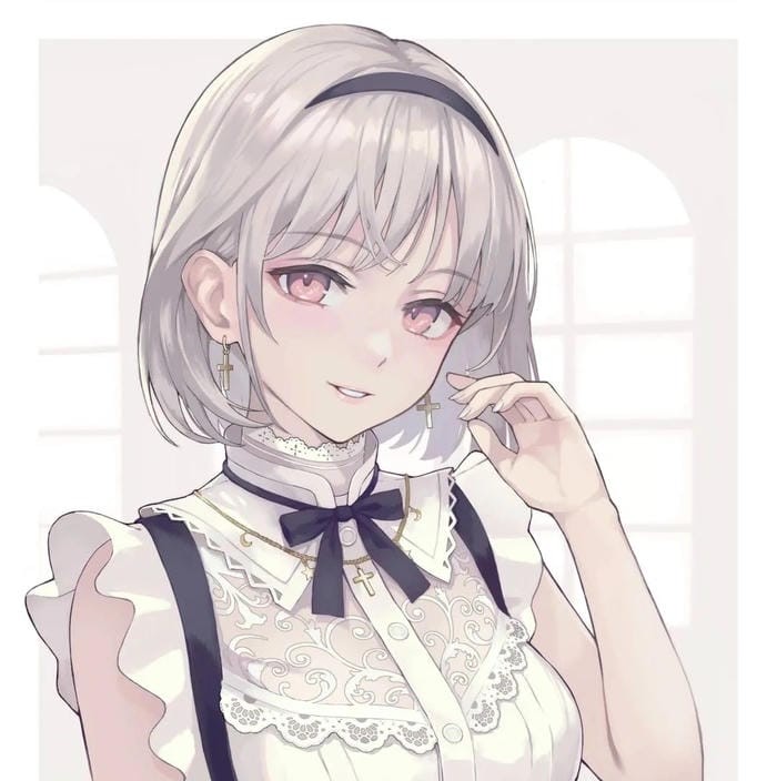 hình avatar anime nữ nhìn xa