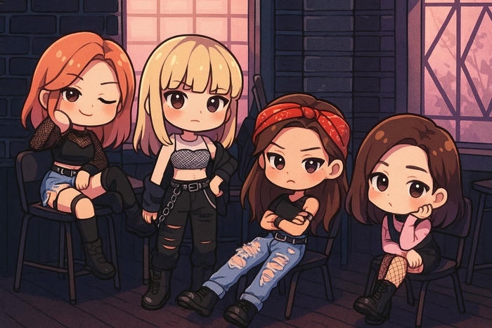 hình blackpink chibi tạo hình đáng yêu