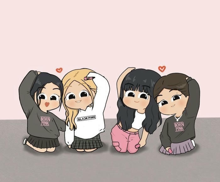 hình chibi blackpink nghệ thuật