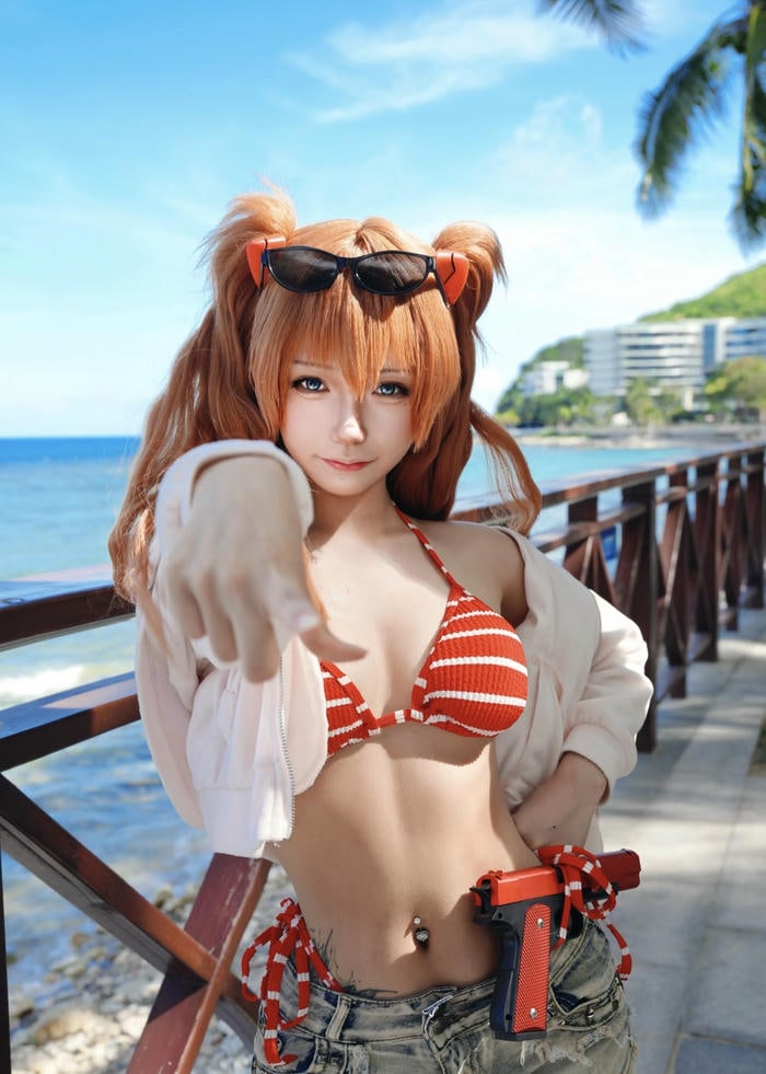 hình gái xinh cosplay bikini anime concept mùa hè