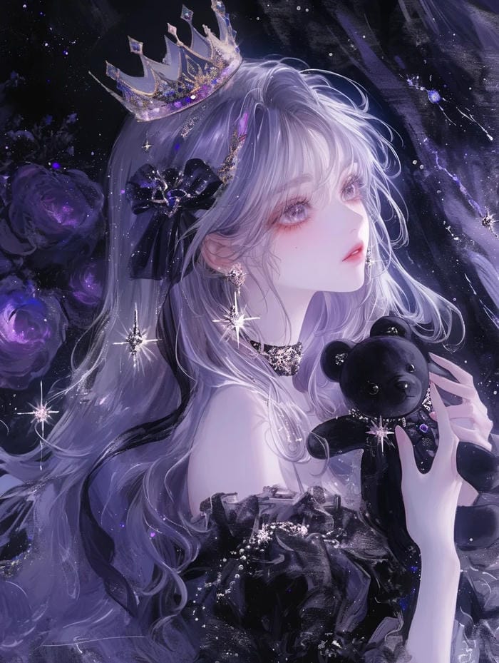 sad anime girl background