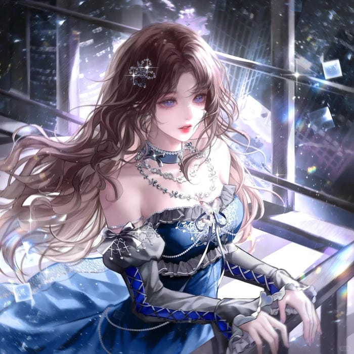 sad anime girl portrait