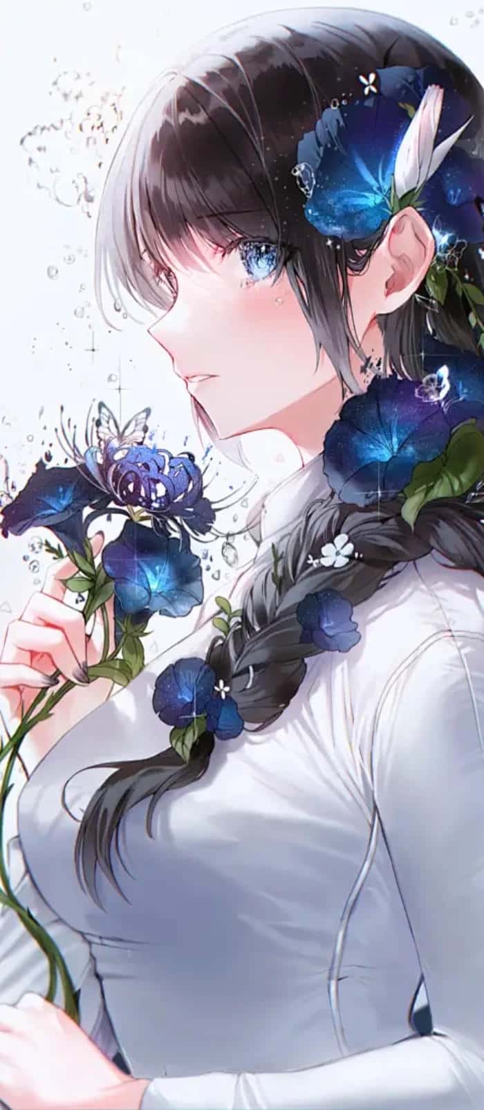 wallpaper anime girl chill