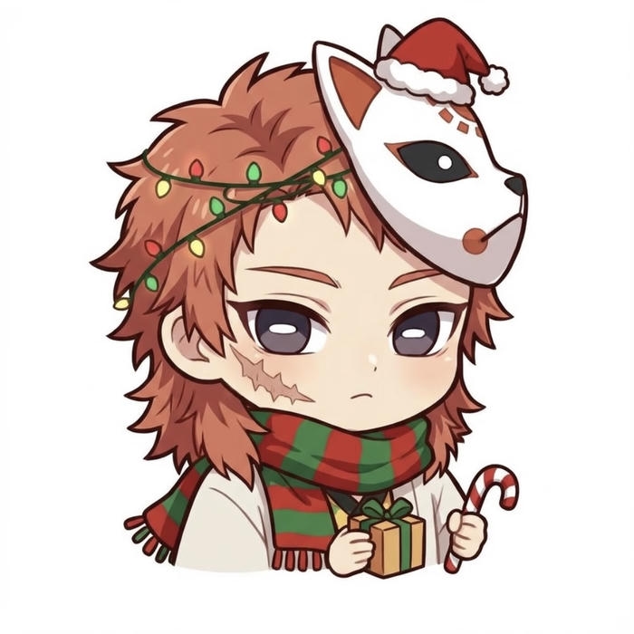 Ảnh anime chibi chàng trai đeo mặt nạ lạnh lùng