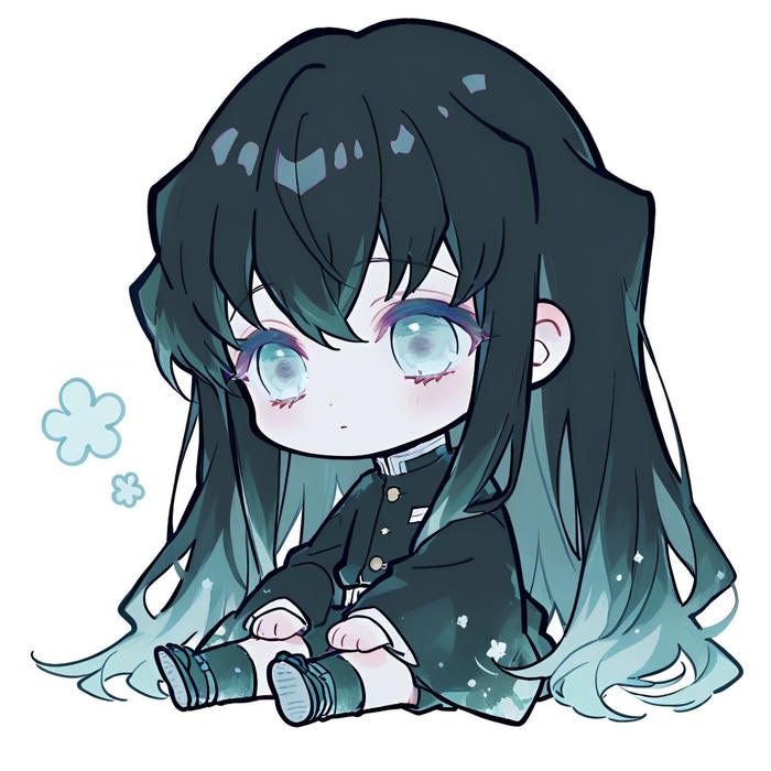 Ảnh anime chibi nhân vật dễ thương trong bối cảnh đơn giản