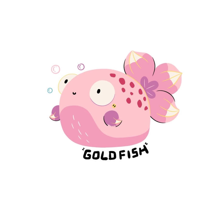 Ảnh cá chibi đáng yêu dùng làm sticker