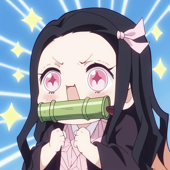 Bức ảnh anime nữ chibi bố cục gọn gàng