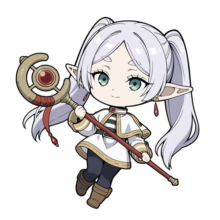 Bức ảnh anime nữ chibi màu sắc nhẹ nhàng