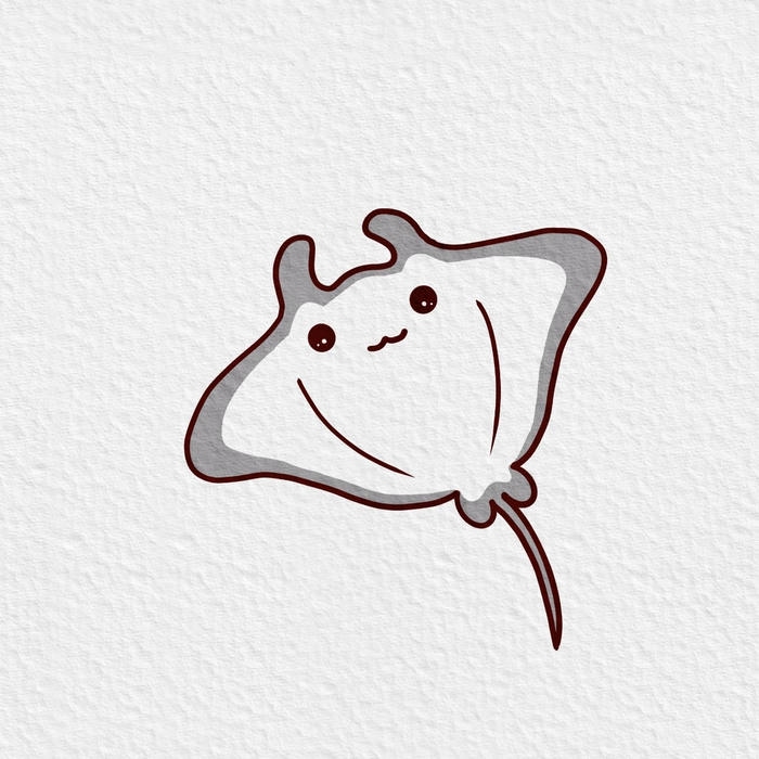 Bức ảnh cá chibi dễ thương kiểu đơn giản