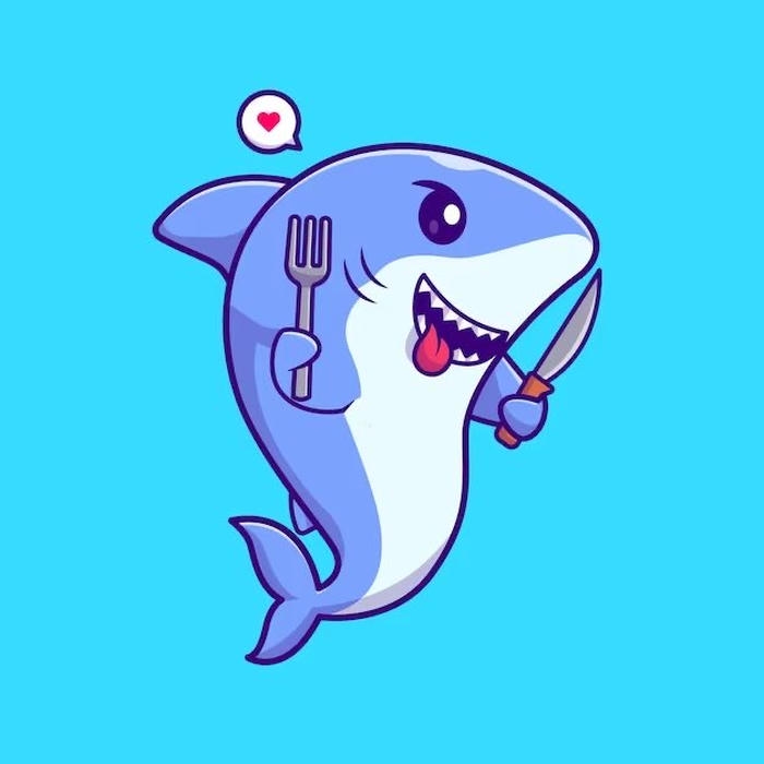 Bức hình cá chibi đáng yêu dành cho trẻ nhỏ