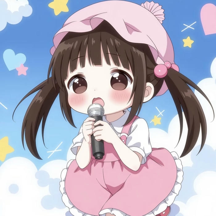 Hình ảnh anime chibi nhân vật nữ đáng yêu nền sáng