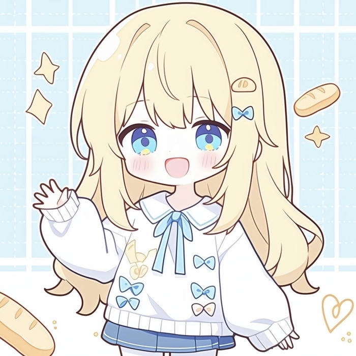 Hình ảnh anime nữ chibi nét vẽ tròn trịa