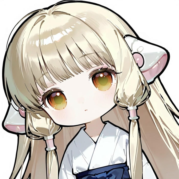 Hình anime nữ chibi phối màu hài hòa