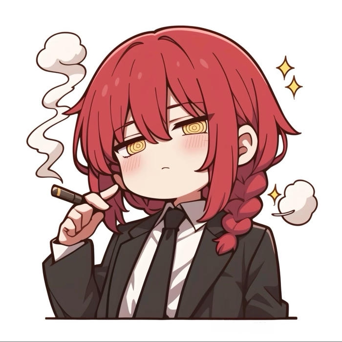 Hình anime nữ chibi phù hợp làm sticker