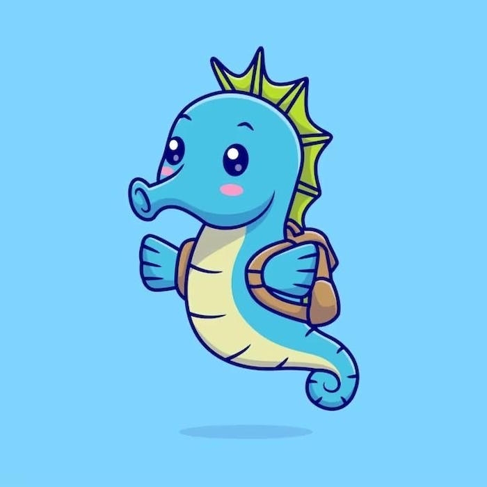 Hình cá chibi cute dùng cho bài đăng