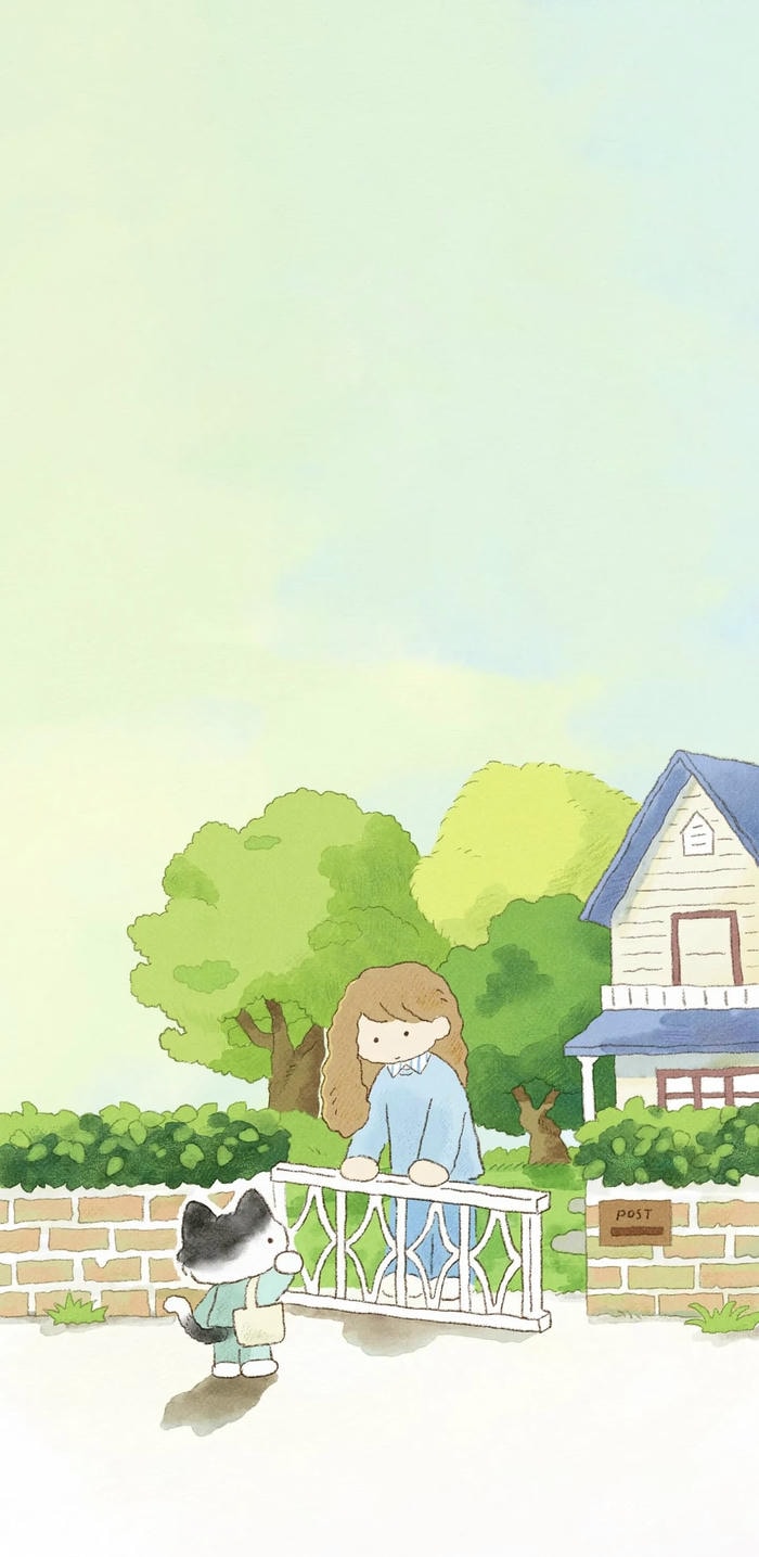 Hình nền chibi cute phong cách đơn giản