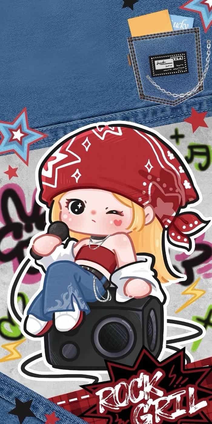 Hình nền chibi cute phong cách hoạt hình anime