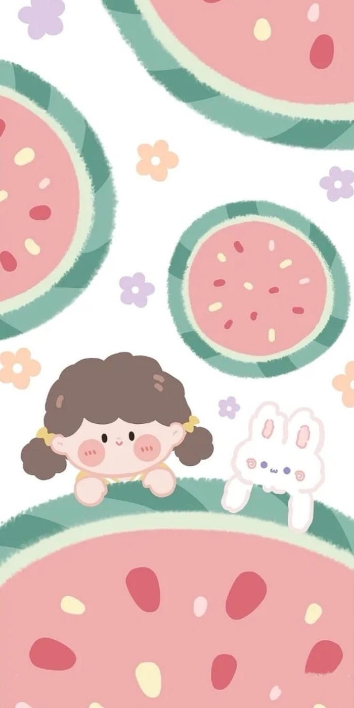 Hình nền chibi cute tranh vẽ nhân vật anime