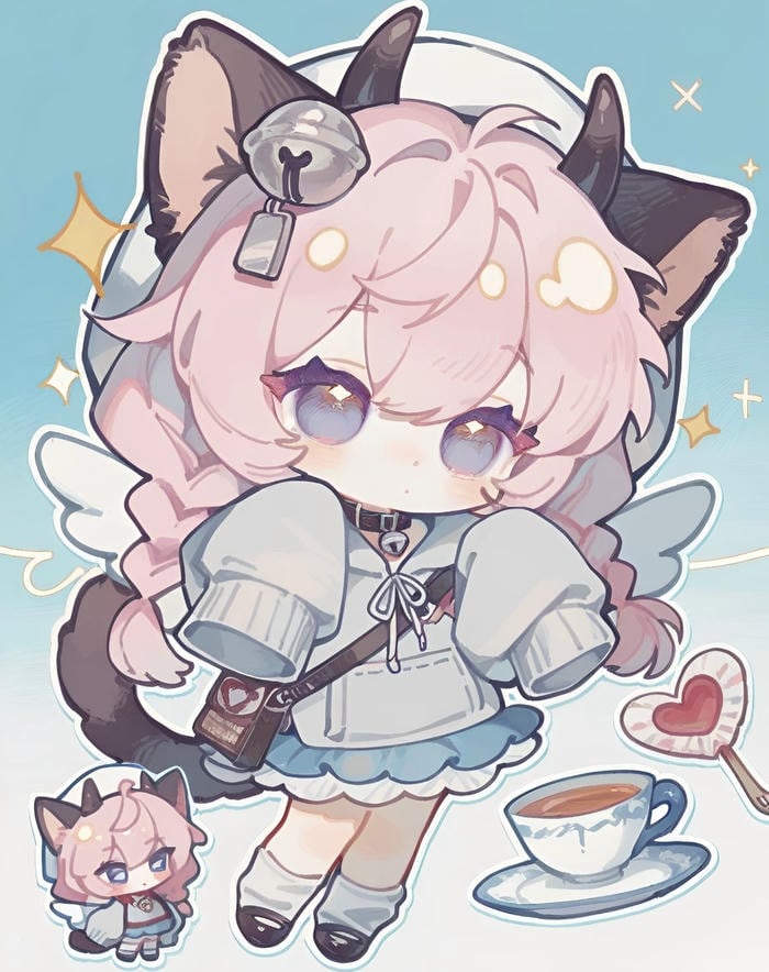 ảnh chibi nữ cute đôi mắt to long lanh dễ thương