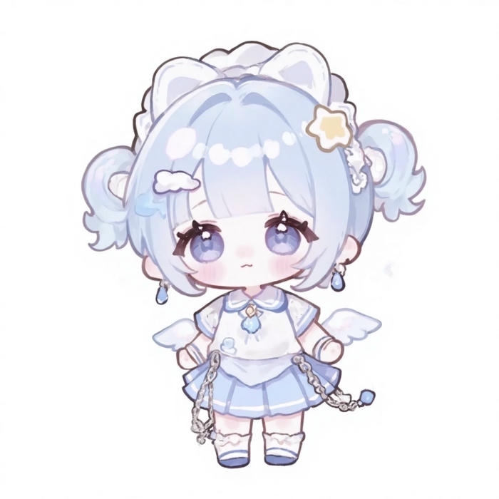 bức ảnh chibi nữ cute thiên thần cùng chiếc cánh nhỏ