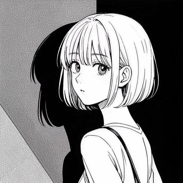 ảnh anime nữ tóc ngắn không màu cực dễ thương